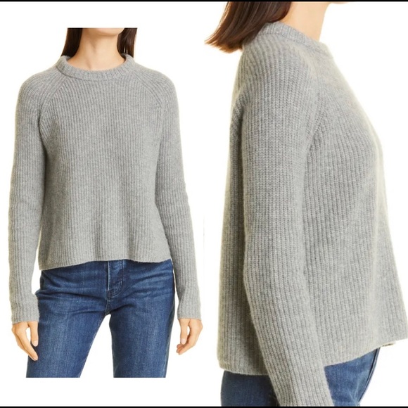 - NWT Jenni Kayne Gray 100% Cashmere Fisherman Sweater Size :3X - Picture 2 of 8
